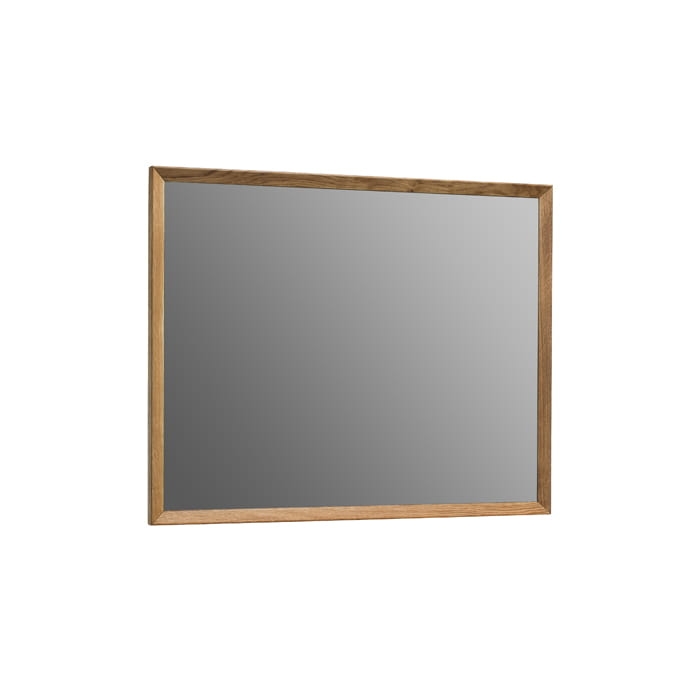 lustro z dębową ramą do salonu lub sypialni