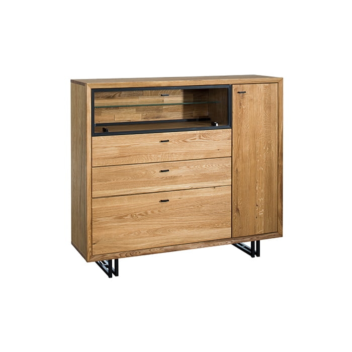 dębowa komoda do salonu z szufladą