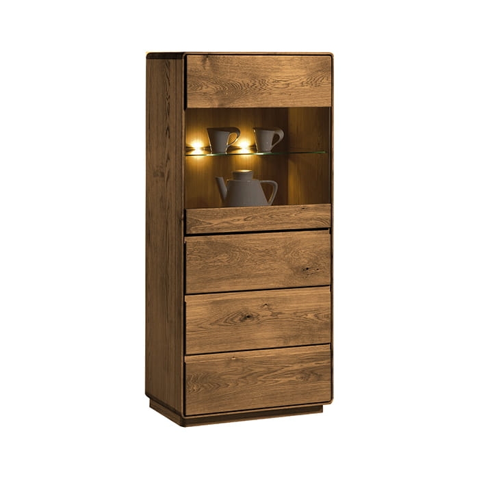 Altea niska witryna dębowa w kolorze palonego dębu