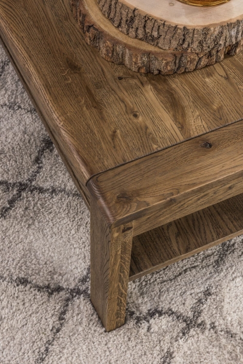 dębowy stolik kawowy z kolekcji Altea w kolorze palonego dębu