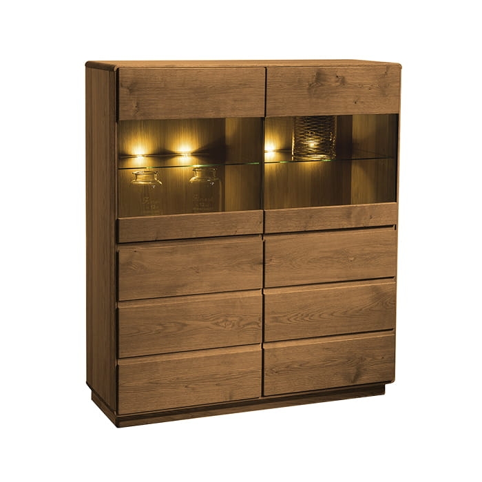 niska witryna dębowa z kolekcji Altea