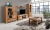 Aranżacja klasycznego salonu z dużą szafką RTV dębową drewnianą Parma, dąb naturalny, 173 cm szerokości, elegancki mebel do salonu.