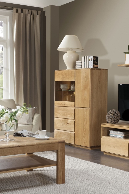 meble dębowe w gabinecie nowoczesnego stylu Altea