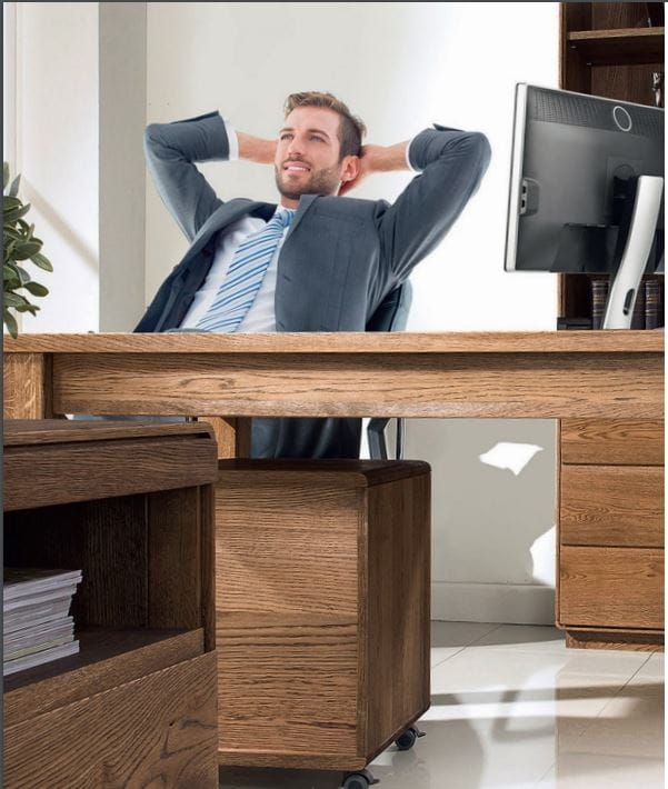 biuro w nowoczesnym wydaniu z kontenerkiem pod biurko Altea