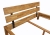 Detal zagłówka Style łóżka dębowego Solid 160x200 cm, dwie poziome deski z litego dębu, minimalistyczny design.