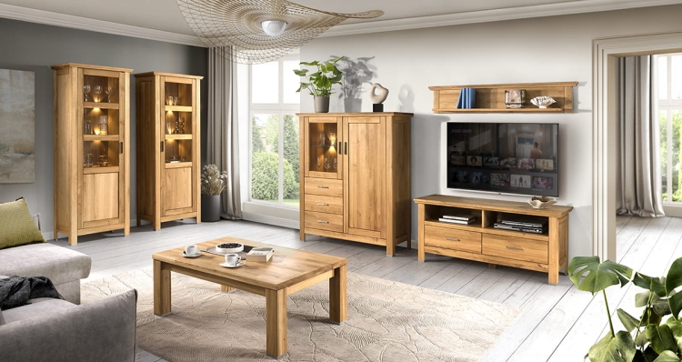 klasyczne dębowe meble do pokoju dziennego Prato.jpg