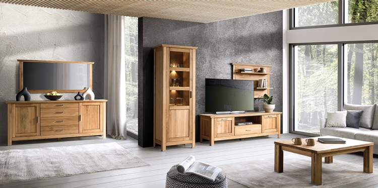 salon w drewnianych meblach dębowej kolekcji Prato.jpg