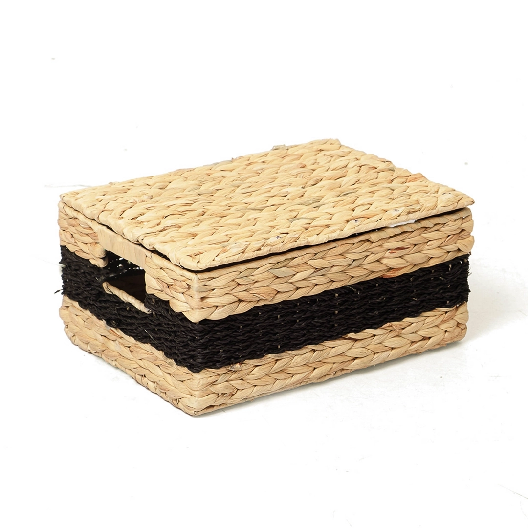 Zamykany prostokątny koszyk z hiacyntu wodnego M