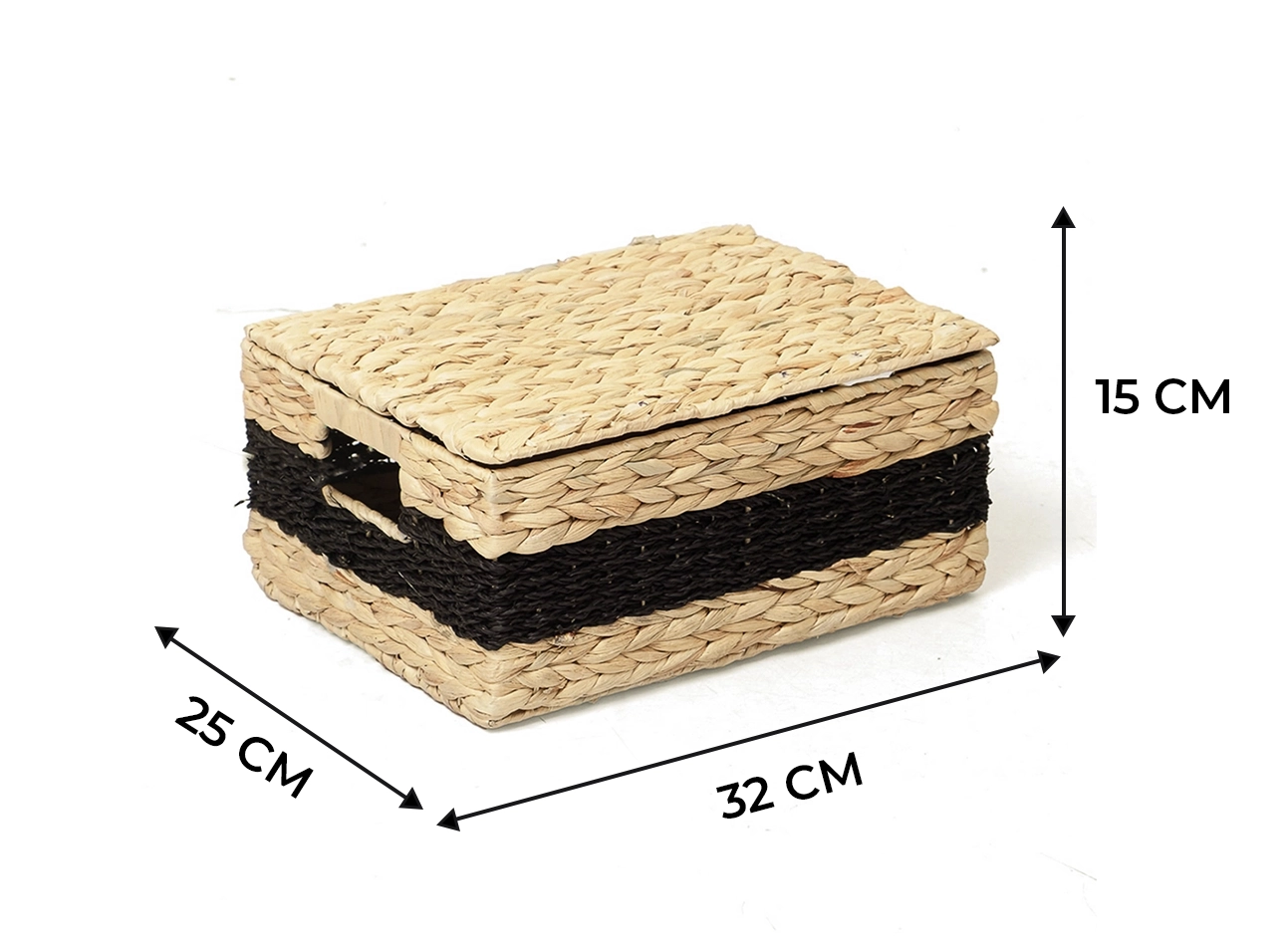 Kosz hiacynt wodny M - wymiary: 32x25x15 cm.