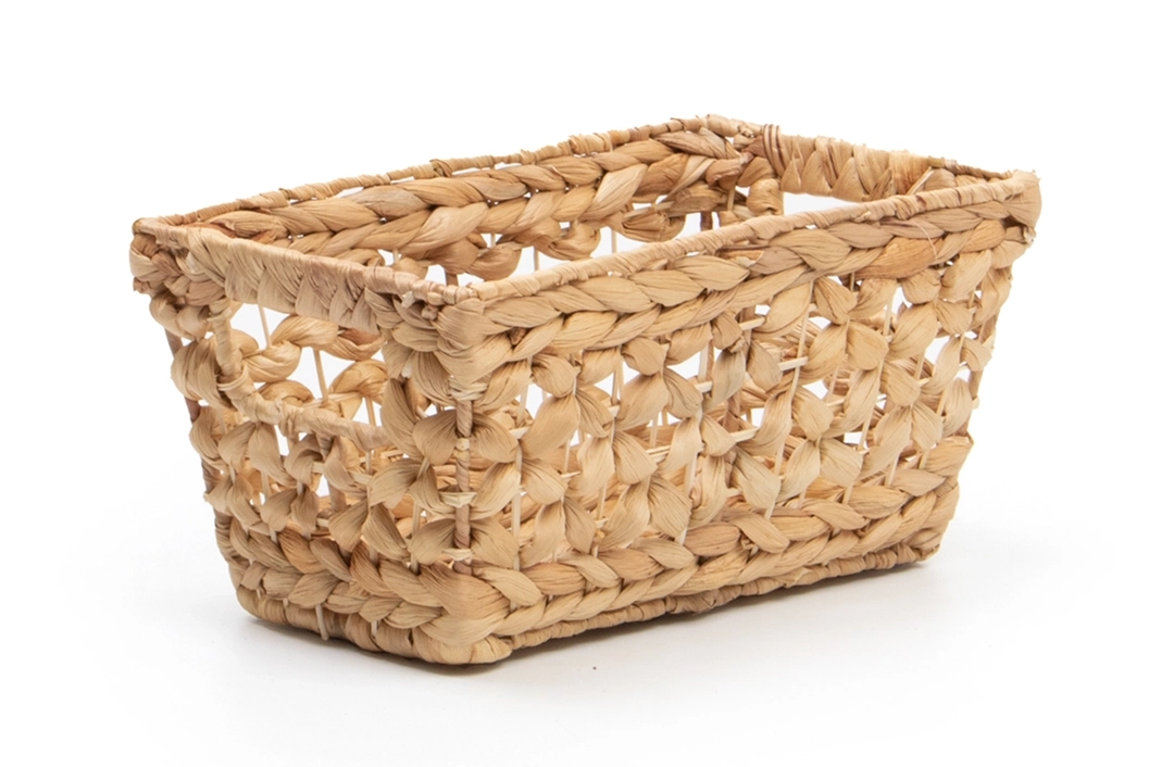 Kosz pleciony z hiacyntu wodnego ażurowy rozmiar S